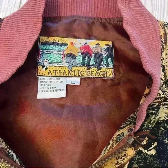 Atlantic Beach Silk Safari Jaguar Bomber Jacket - Picture 4 of 5